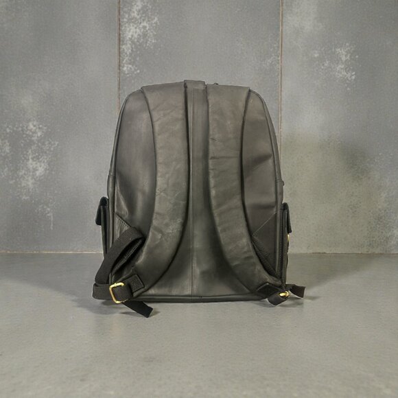 Black Leather Backpack - Picture 4 of 4